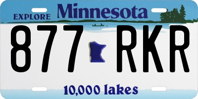 MN license plate 877RKR