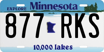 MN license plate 877RKS