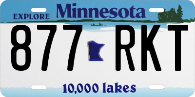 MN license plate 877RKT