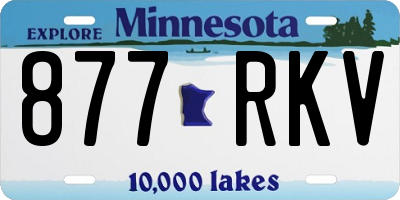 MN license plate 877RKV