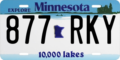 MN license plate 877RKY