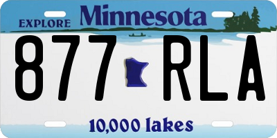 MN license plate 877RLA