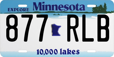 MN license plate 877RLB