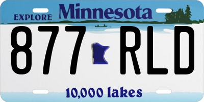 MN license plate 877RLD