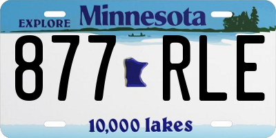 MN license plate 877RLE