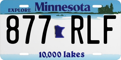 MN license plate 877RLF