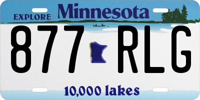 MN license plate 877RLG