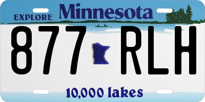 MN license plate 877RLH