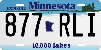 MN license plate 877RLI