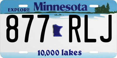 MN license plate 877RLJ