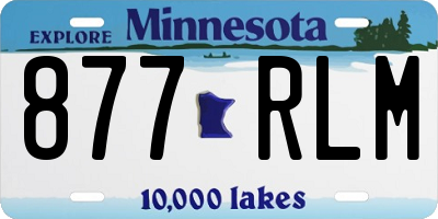 MN license plate 877RLM