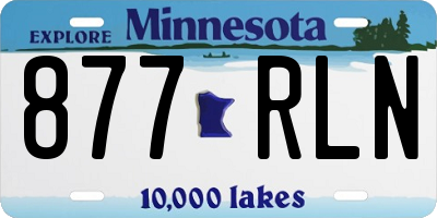 MN license plate 877RLN