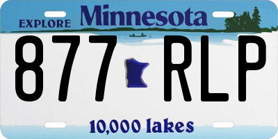 MN license plate 877RLP