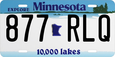 MN license plate 877RLQ