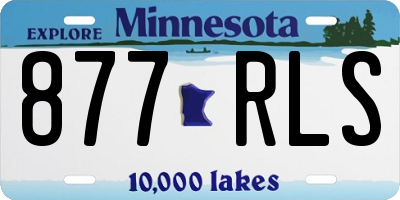 MN license plate 877RLS