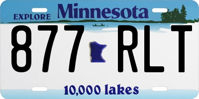 MN license plate 877RLT