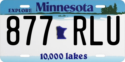 MN license plate 877RLU