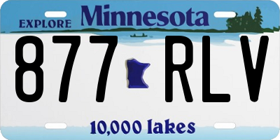 MN license plate 877RLV