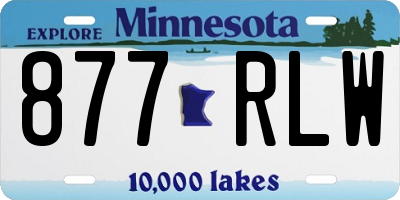 MN license plate 877RLW