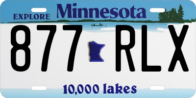 MN license plate 877RLX