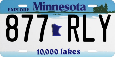 MN license plate 877RLY