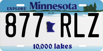 MN license plate 877RLZ
