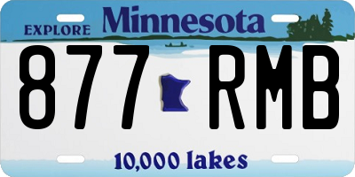 MN license plate 877RMB