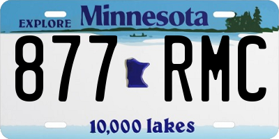 MN license plate 877RMC