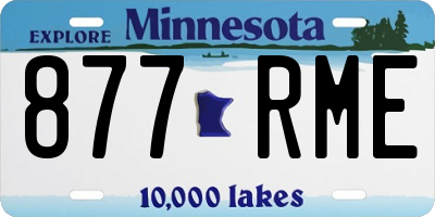 MN license plate 877RME