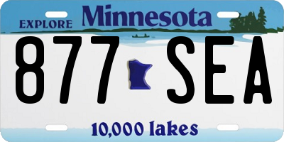 MN license plate 877SEA