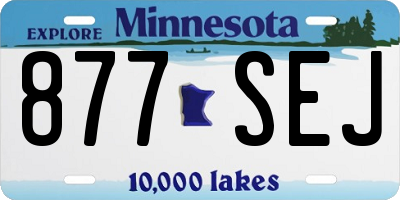 MN license plate 877SEJ