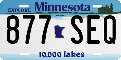MN license plate 877SEQ