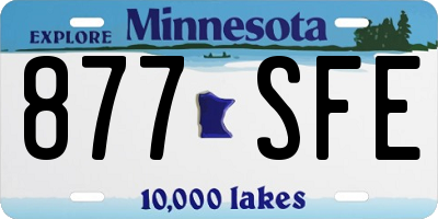 MN license plate 877SFE