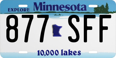 MN license plate 877SFF