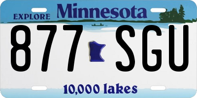 MN license plate 877SGU
