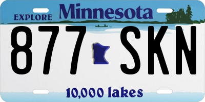 MN license plate 877SKN