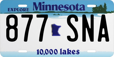 MN license plate 877SNA
