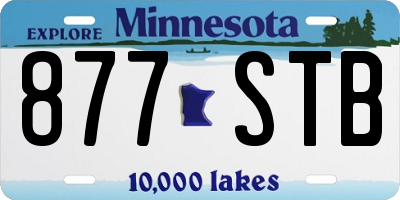 MN license plate 877STB