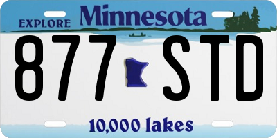 MN license plate 877STD