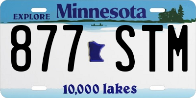 MN license plate 877STM