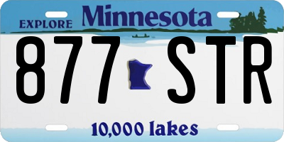 MN license plate 877STR