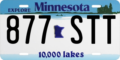 MN license plate 877STT