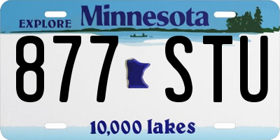 MN license plate 877STU