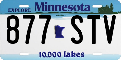 MN license plate 877STV