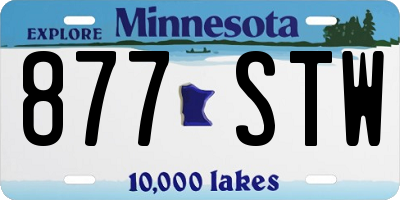 MN license plate 877STW