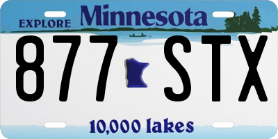 MN license plate 877STX