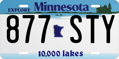 MN license plate 877STY
