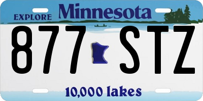 MN license plate 877STZ