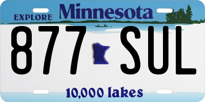 MN license plate 877SUL