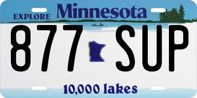 MN license plate 877SUP